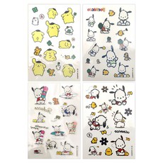 美麗之家 布丁狗與帕恰狗紋身貼紙 4款組, 1組, 混色