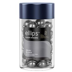 ellips 意立詩 沙龍級角蛋白膠囊護髮油 強韌亮澤黑桃花 50粒, 50ml, 1罐