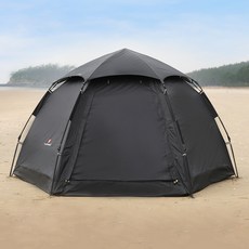 스위스마운틴 헥사돔 원터치텐트, 블랙, 8인용