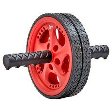 Reebok 銳步 Ab Wheel 雙輪式健腹輪, RAAC-12236, 黑色 + 紅色