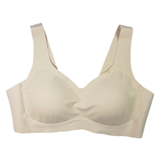 SOFT LIGHT 極致裸感隱形貼合背扣內衣, 零著感設計防滑貼合, 水滴弧形罩杯集中托高, Q軟不易變形, XL, 膚色