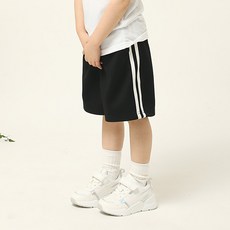 KIDSCODI 兒童日常五分側條紋褲