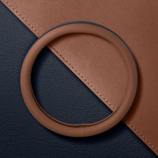 VENDICT 汽車雙色圓形方向盤套, Havana Brown+Navy