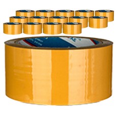 BUKWANG KOREA CHEMICALS 中型包裝封箱膠帶 40m 62mic, 黃色, 15個