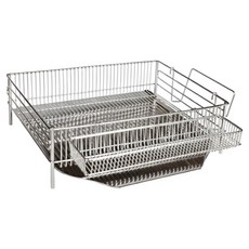 The Class 餐具瀝水架 45cm x 31cm x 14cm, 1層, 銀色, 1個