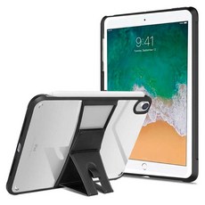 apent 平板電腦透明雙向支架硬殼, 黑色, 1個