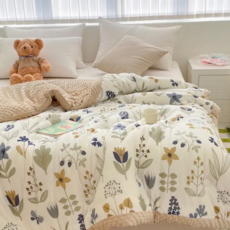 夢之語 石墨烯針織豆豆絨被 可水洗, 高加索草 米色