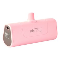 캐치웰 미니 보조배터리 미니볼트 애플8핀, 핑크