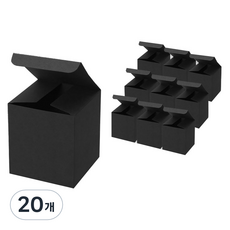 素色禮物盒 2號 8 x 8 x 10cm, 黑色, 20個