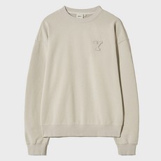 Yale男女通用Y字Logo布貼大學T