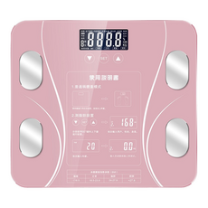 LifeShopping 家用超薄大螢幕智慧體重計, 粉紅色, 電池供電, 1台, CAES0100PK