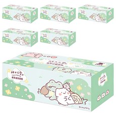 宜客 胖才可愛 超柔盒裝⾯紙 綠色, 1入, 6盒