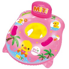 Disney 迪士尼 孩童小鴨圖案輔助步行游泳圈, 1份, 粉色