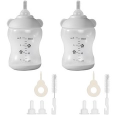 DING DONG PET 寵物粉彩奶瓶組 80ml, 白色, 2套