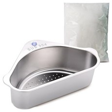 Market Plan 不銹鋼 304 食品三角形收納籃, 銀色, 1個