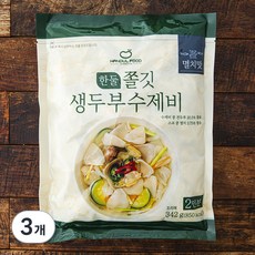 한둘푸드 쫄깃 생두부 수제비 멸치맛 2인분, 342g, 3개