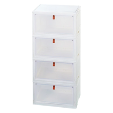 KEYWAY 聯府 超馬磁吸式四層鞋櫃 MA804-1 295 x 415 x 898mm 96L, 白色