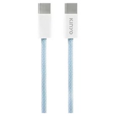 Kinyo Type-C-Type-C PD快充傳輸編織線 USB-TYC06 16.7g, 1m, 藍色, 1條