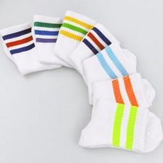 SAESILRO 兒童條紋中筒襪7雙組