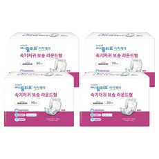 애니릴리프 남녀공용 이지케어 보송 라운드형 패드형 성인기저귀, 30매입, 4개