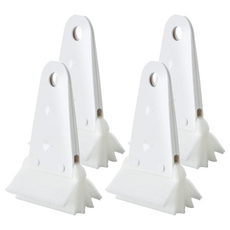 mameita 電風扇清潔刷 日本製造 含橡膠粒子無紡布, 白色, 4個