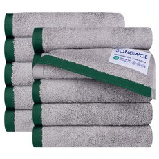 송월타월 테노아 호텔수건 220g 뱀부얀, 그레이, 10개