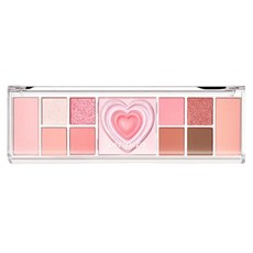 PERIPERA 10+1愛心眼影調色盤 01甜心粉 腮紅高光三合一, 1個