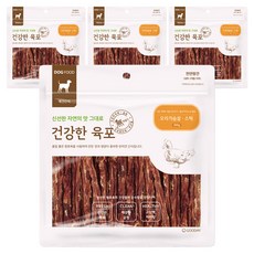 굿데이 강아지 건강한 육포, 오리가슴살 스틱, 300g, 4개