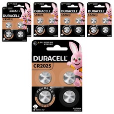 듀라셀 쓴맛코팅 리튬 코인 건전지 CR2025, 4개입, 6개