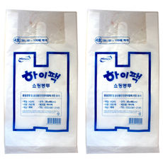 Hi-Pack 購物袋 4號 白色 100入, 2個