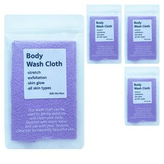 Namu-N 去角質沐浴巾, 紫色, 1入, 4個