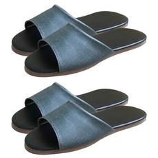 TAIWAN SLIPPER 台灣犀利趴 簡約系列 純色皮質室內拖鞋 2雙 靜音EVA鞋底 台灣製造 抗滑鞋底, XL, 爵士灰