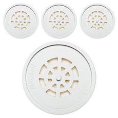 듀벨 여행용 샤워기 교체 헤드필터, 4개