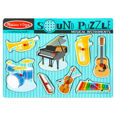 Melissa&Doug 瑪莉莎 聲音拼圖 樂器 2歲以上, 8片, 1組