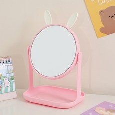 UL 感性桌上型化妝鏡 兔子, 粉紅色