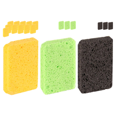 람스홈 纖維素無刮痕菜瓜布 10入 黃色6個 黑色2個 綠色2個, 2套