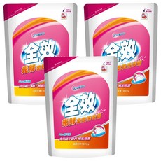 毛寶 全效光鮮柔軟洗衣精 補充包 溫柔花香, 1.8kg, 3包