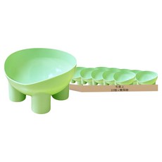 毛皇上 象腿塑料碗, 10個, 嫩草綠