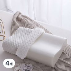 Body Language 高密度貼合記憶棉枕頭, 白色, 4套