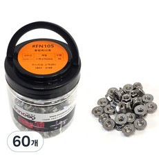 Innotime 法蘭螺母 不鏽鋼 FN105, 60個, 5/16(7.9mm), 8mm