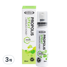 마더네스트 프로폴리스 스프레이 위드 마누카 허니, 30ml, 3개