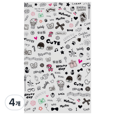 水轉印美甲貼紙D, 1, 4個