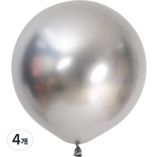 Sempertex 反光氣球 60cm, 銀, 4個