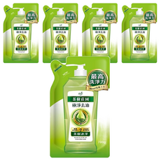 farcent 花仙子 茶樹莊園 超濃縮洗碗精 補充包 茶樹速淨, 700g, 5包