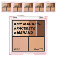 16 brand 我的雜誌6色眼影盤, Vol.05 ALMOND CREAM MOOD, 6盒