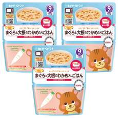kewpie 海帶芽野菜鮪魚粥 9M,3包,130g - 寶寶副食品首選，營養豐富，方便攜帶, 鮪魚