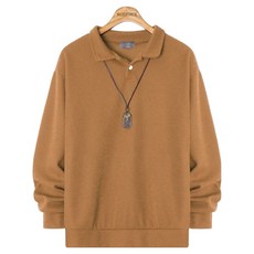 블루포스 남성용 더프닐 니트 카라 무지 기본 긴팔 맨투맨