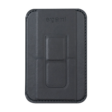 ergomi Hercules 海力克斯黏貼卡夾支架 指環扣/手機支架 PU皮革材質, 夜空黑, 1個