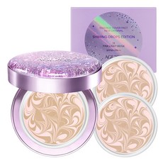 에이지투웨니스 뉴 오리지널 샤이닝 드롭스 에디션 에센스 커버 팩트 퍼플 12.5g 본품 + 리필 2p 세트, 13호 핑크라떼, 1개