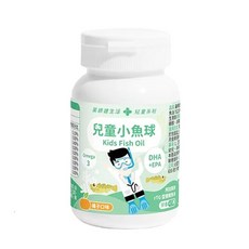 藥師健生活 兒童小魚球 rTG型態魚油 小魚造型軟Q好嚼 橘子口味, 45顆, 1瓶
